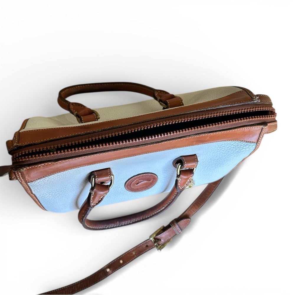 Vtg Dooney & Bourke All Weather Leather Top Handle Crossbody Convertible Bag - Picture 6 of 15